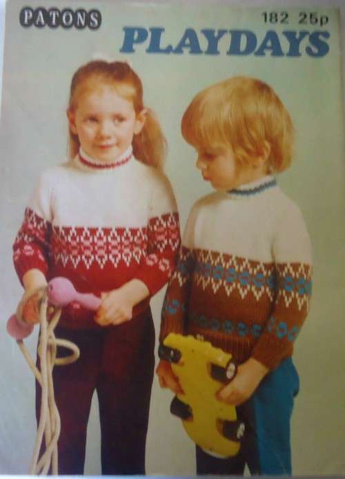 PATONS 182 PLAYDAYS KNITTING & CROCHET FOR NURSERY SET IN 15 DESIGNS- 40 A4 PAGES