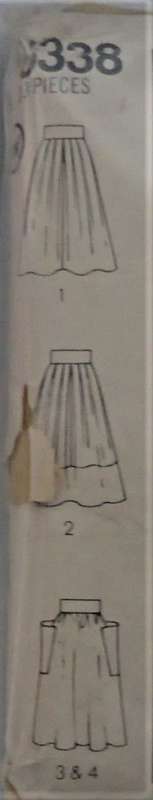 SIMPLICITY 6338 SET OF SKIRTS IN 2 LENGTHS SIZE 10 COMPLETE-ZIPLOC BAG