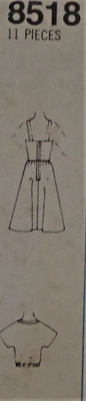 SIMPLICITY 8518 SUNDRESS & UNLINED JACKET SIZE 16 BUST 97 CM COMPLETE