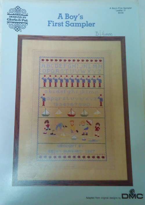 A BOY`S FIRST SAMPLER -DESIGNS BY GLORIA & PAT 17 - 8 PAGES