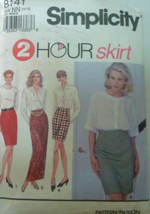 SIMPLICITY 8141 1 HOUR SKIRT SIZE NN=10-16 COMPLETE