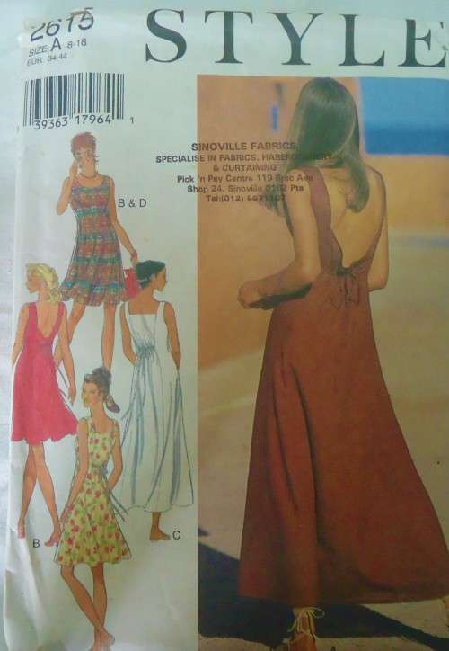 STYLE 2615 PANELED FLARED DRESS WITH BACK FEATURE SIZE A=8-18 COMPLETE