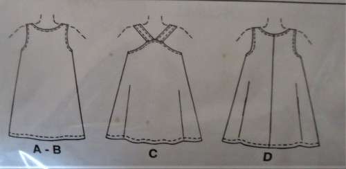 McCALLS 7784 GIRL'S A-LINE JUMPERS SIZE CH=7-8-10 YEARS COMPLETE-ZIPLOC