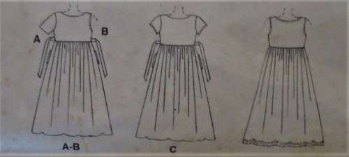McCALLS 8101 GIRLS DRESS & SLIP SIZE CH=7-8-10 YEARS - COMPLETE-ZIPLOC
