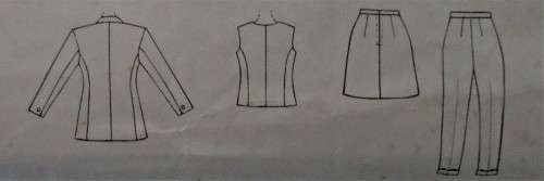 McCALLS 8538 LINED JACKET-LINED WAISTCOAT-PANTS-SKIRT SIZE 12 COMPLETE-UNCUT-F/FOLDED