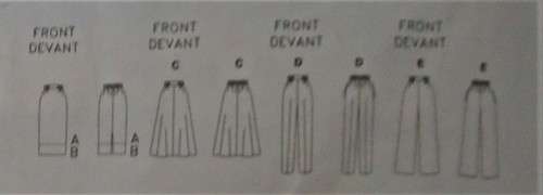 BUTTERICK PATTERN 3133 PULL ON SKIRT & PANTS SIZE 14-16-18 COMPLETE-PART CUT