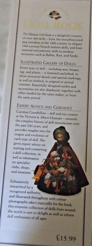THE ULTIMATE DOLL BOOK - CAROLINE GOODFELLOW -  164 PAGE HARD COVER WITH DUST JACKET