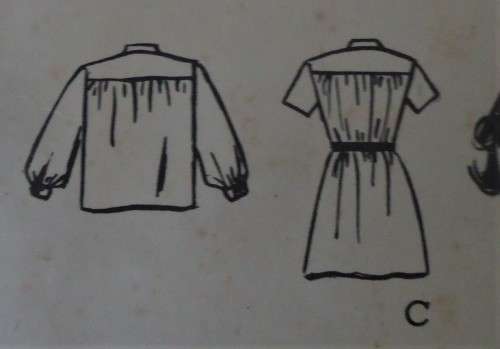 V/VINTAGE BUTTERICK PATTERN 5472 GIRL`S BLOUSE & DRESS SIZE 10 YEARS BREAST 28`  COMPLETE-ZIPLOC BAG
