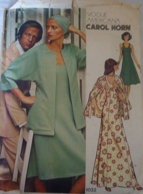 VOGUE AMERICANA PATTERN 1032 CAROL HORN -JACKET-DRESS SIZE 10 BUST 83 CM /32 1/2"COMPLETE-ZIPLOC BAG