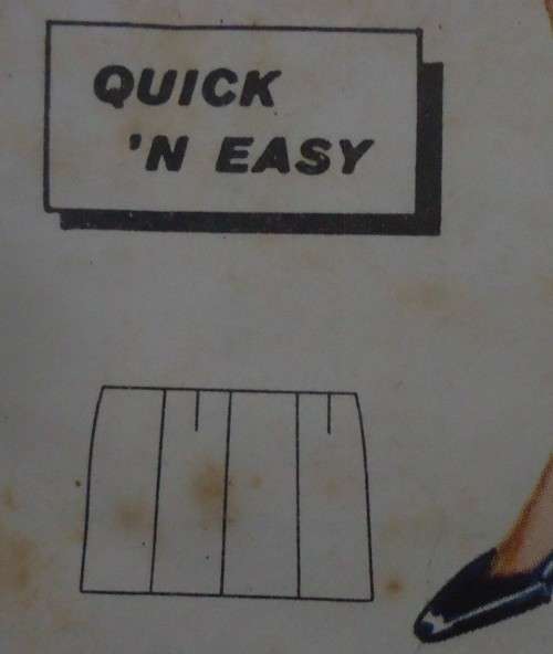VINTAGE BUTTERICK PATTERN 2579 MATCHBOX SKIRT SIZE WAIST 26` HIP 36` COMPLETE-UNCUT-F/FOLDED