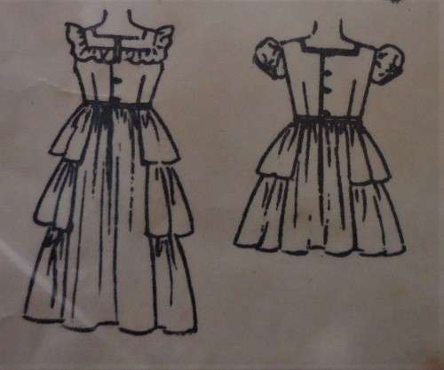 V/BUTTERICK PATTERN 6203 GIRLS PARTY DRESS SIDE TIER SKIRT SIZE 6 YEARS BREAST 24" COMPLETE-ZIPLOC