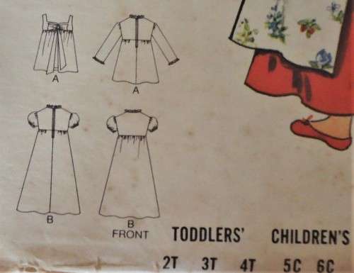 BUTTERICK 3097 GIRL`S DRESS-PINAFORE SIZE 5 YEARS BREAST 24` COMPLETE-UNCUT-F/FOLDED