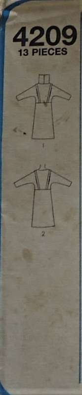 STYLE 4209 PULLOVER DRESS WITH DOLMAN SLEEVES SIZE 14 COMPLETE-UNCUT-F/FOLDED