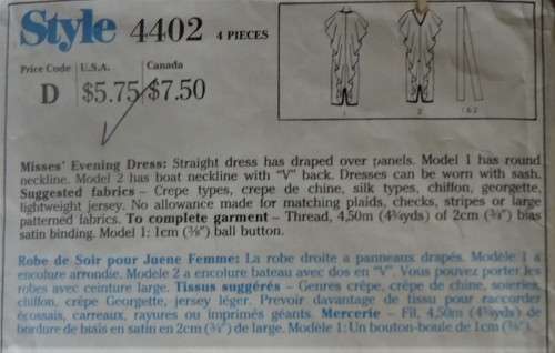 STYLE 4402 STUNNING EVENING DRESS-CAFTAN  SIZE 14 COMPLETE