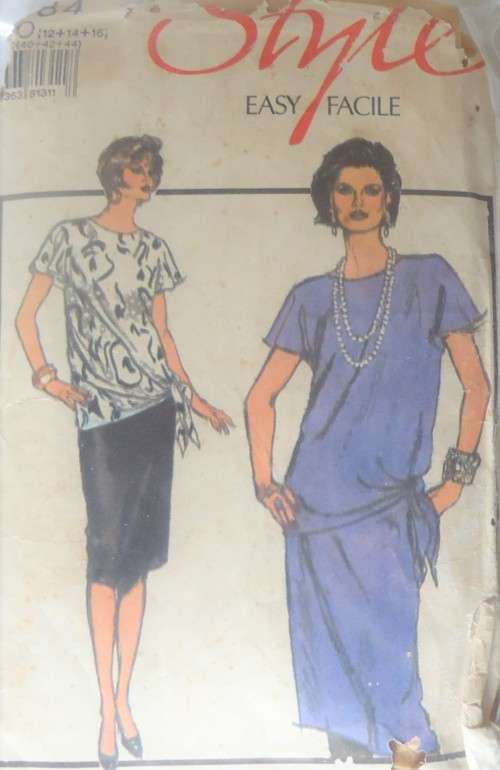 STYLE 4634 TWO PIECE DRESS SIZE 12-14-16 COMPLETE-PART CUT-ZIPLOC BAG