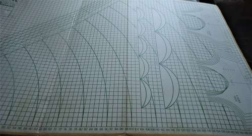 RARELY AVAILABLE KNITWIT CUTTING BOARD - SIZE: 162 CM X 92 CM IN EXCELLENT CONDITION