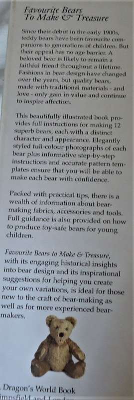 FAVOURITE BEARS TO MAKE & TREASURE - JULIA JONES-116 PAGES HARD COVER WITH PATTERNS & DUST COVER