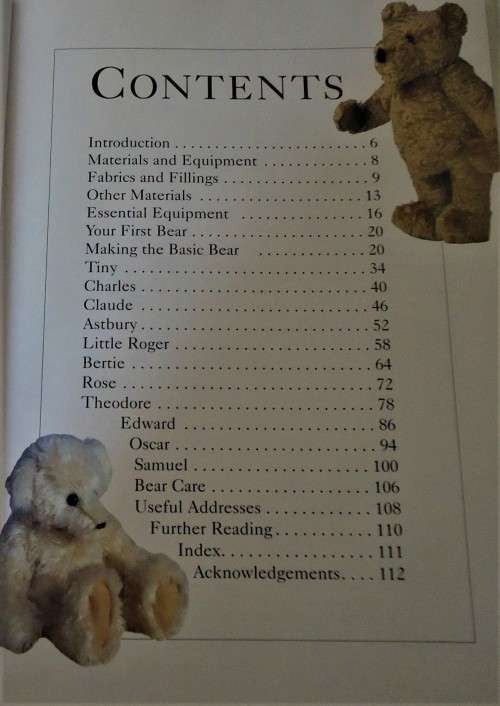 FAVOURITE BEARS TO MAKE & TREASURE - JULIA JONES-116 PAGES HARD COVER WITH PATTERNS & DUST COVER