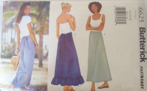 BUTTERICK 6625  SET OF SKIRTS SIZE 12-14-16-COMPLETE