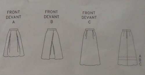 VERY EASY VOGUE PATTERNS 9951 A LINE SKIRTS SIZE 12-14-16 COMPLETE