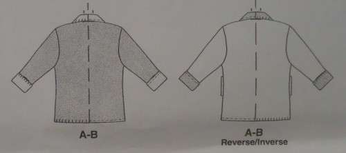 McCALLS 3024 REVERSIBLE COAT SIZE Y=XS-N (4-14) COMPLETE-UNCUT-F/FOLDED
