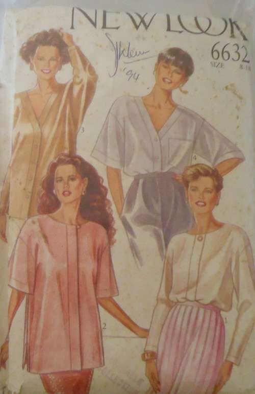NEW LOOK PATTERNS 6632 SET OF TOPS SIZE 8 - 18 COMPLETE-ZIPLOC BAG