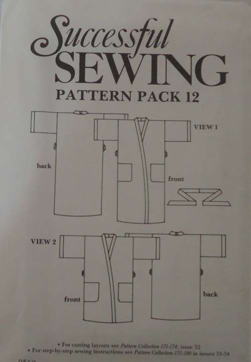 SUCCESSFUL SEWING PATTERN PACK 12 GOWN OR KIMONO 8 - 18 COMPLETE-UNCUT-F/FOLDED