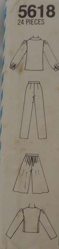 SIMPLICITY 5618 PANTS-CULOTTES-BLOUSE-LINED JACKET SIZE 16  COMPLETE-MOSTLY UNCUT