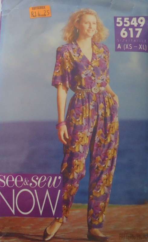 BUTTERICK 5549 TOP & PANTS SIZE AXS-XL COMPLETE CUT TO XL