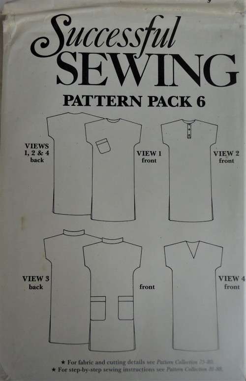 SUCCESSFUL SEWING  PATTERN PACK 6I NGHT SHIRT 8 - 18 COMPLETE