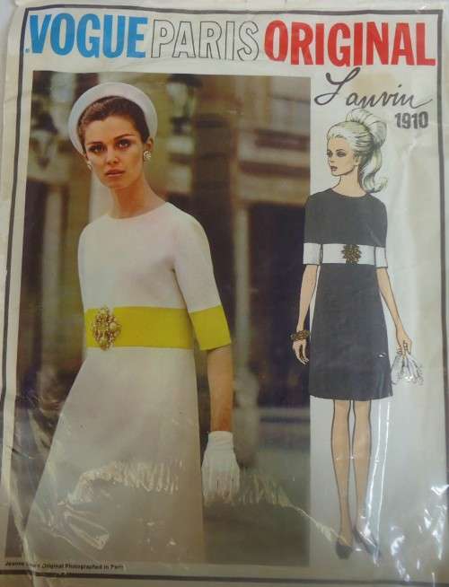 VOGUE PARIS ORIGINAL 1910 ONE PIECE DRESS SIZE 10-BUST 32 1/2 - COMPLETE