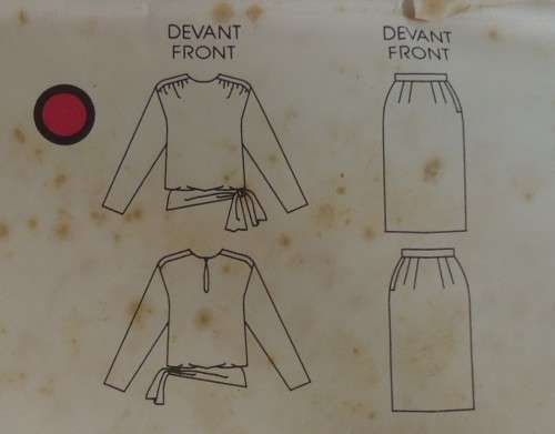 VOGUE 9314 TOP & SKIRT  SIZE 14-16-18- COMPLETE