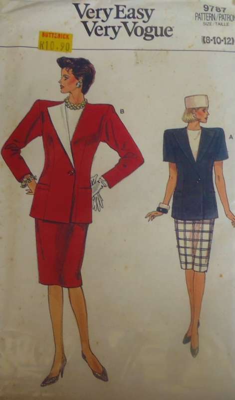 VOGUE 9787 JACKET-SKIRT SIZE 8-10-12 -SEE LISTING