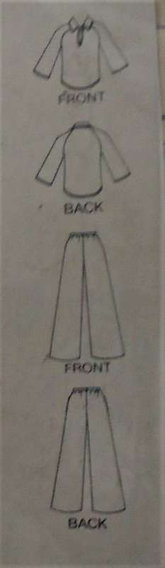 BUTTERICK 5817 TOP & PANTS SIZE 14 COMPLETE-ZIPLOC BAG