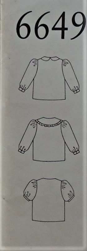 NEW LOOK PATTERNS 6649  GIRLS BLOUSES SIZE 3 -8 YEARS COMPLETE-UNCUT-F/FOLDED