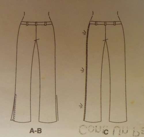 McCALLS 3348 LOW RISE PANTS SIZE DD12-14-16-18 COMPLETE