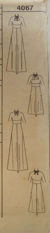 VINTAGE McCALLS 4067 HALTER DRESS SIZE 10 BUST 32 1/2 COMPLETE-PART CUT