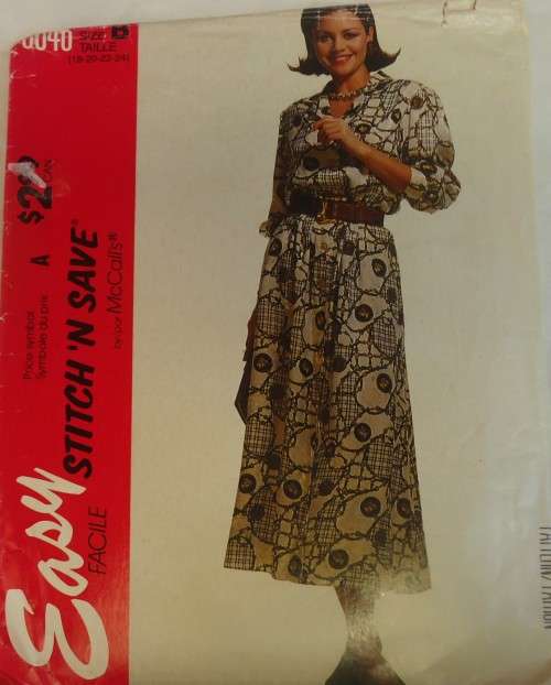 McCALLS 6646 FRONT BUTTON DRESS SIZE B  18-20-22-24 COMPLETE-UNCUT-F/FOLDED
