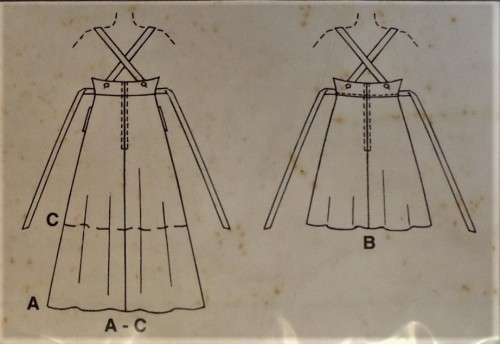 McCALLS 7786 PINAFORE IN 2 LENGTHS SIZE B8-10-12 COMPLETE-ZIPLOC BAG