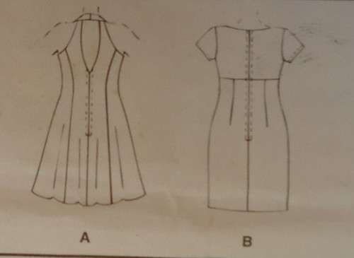 McCALLS 8190  LINED DRESSES SIZE B8-10-12 COMPLETE-UNCUT-F/FOLDED