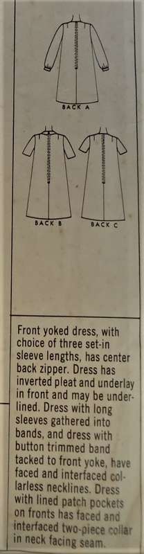 VINTAGE McCALLS 8916 DRESS IN 3 VERSIONS SIZE 12 BUST 32 COMPLETE