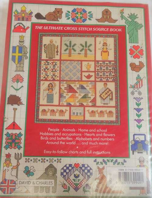 JO VERSOS WORLD OF CROSS STITCH-1001 MOTIFS, BORDERS & PATTERN IDEAS - 132 PAGE HARDCOVER+DUSTJACKET