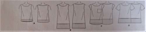 BUTTERICK B6214 LOOSE FITTING PULLOVER TOP SIZE XS-S-M (4-14) SEE LISTING