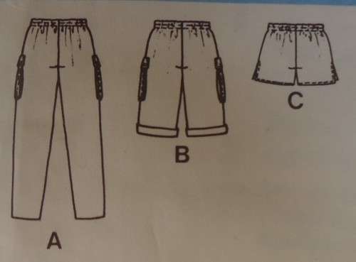 BURDA 6612 - BOYS SHORTS-BAGGIES-PANTS SIZE 4-6-8-10-12/14 COMPLETE
