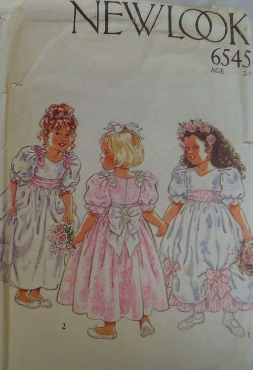 NEW LOOK PATTERNS 6545 GIRL`S BRIDESMAID/PARTY & DRESS  SIZE 2- 7 YEARS  COMPLETE