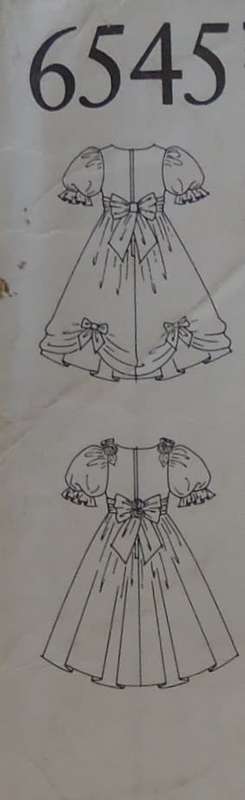 NEW LOOK PATTERNS 6545 GIRL`S BRIDESMAID/PARTY & DRESS  SIZE 2- 7 YEARS  COMPLETE