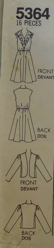SIMPLICITY 5364  PULLOVER DRESS & UNLINED JACKET SIZE  10-12-14  COMPLETE