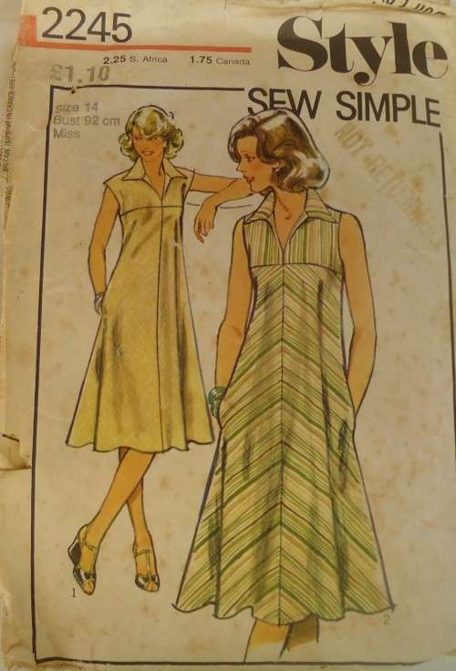 STYLE 2245 BIAS DRESS SIZE14 BUST 92CM COMPLETE-NO SEWING INSTRUCTIONS