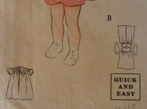 V/VINTAGE BUTTERICK 6177 TODDLER QUICK & EASY  DRESS WITH YOKE DETAIL SIZE 1 YR  BREAST 20 COMPLETE
