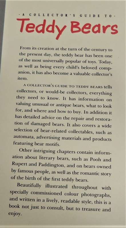 A COLLECTOR`S GUIDE TO TEDDY BEARS -PETER FORD- 148 PAGE HARD COVER + DUST JACKET